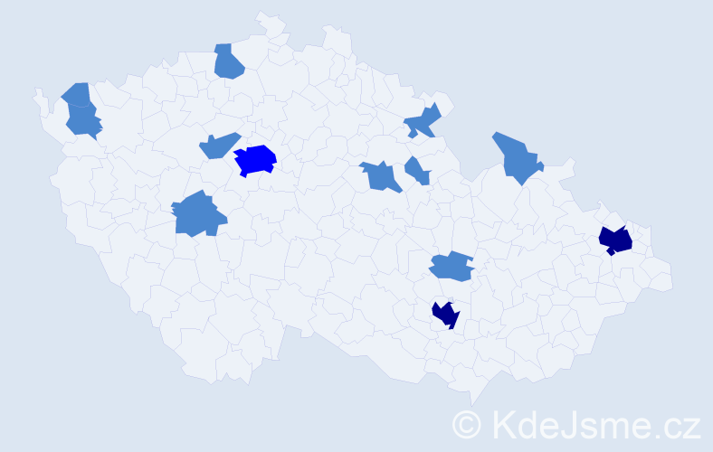 Jméno: 'Marcos', počet výskytů 18 v celé ČR