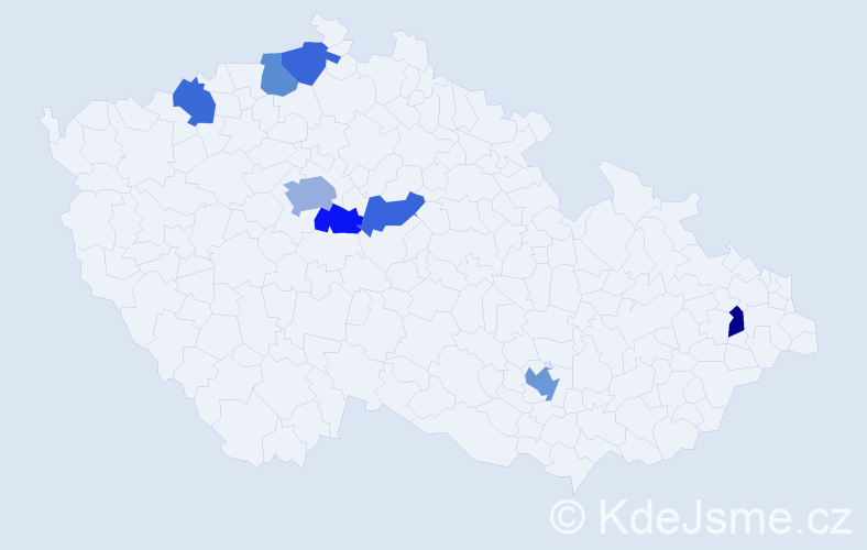 Jméno: 'Arpad', počet výskytů 11 v celé ČR