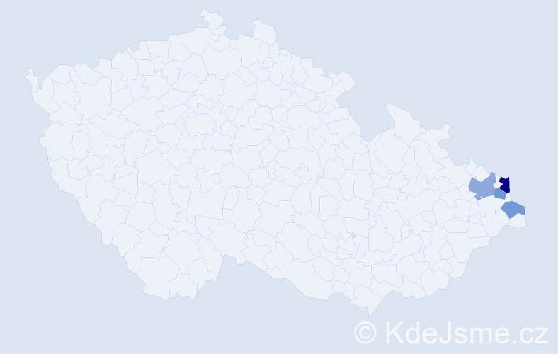 Jméno: 'Měčislav', počet výskytů 17 v celé ČR