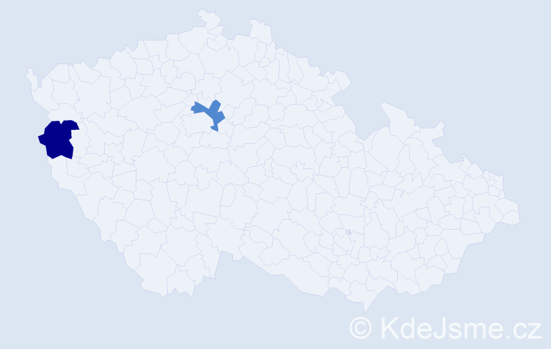 Jméno: 'Eliška Victoria', počet výskytů 2 v celé ČR