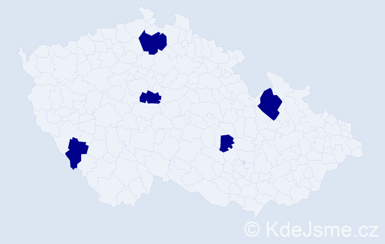 Jméno: 'Roman Karel', počet výskytů 5 v celé ČR