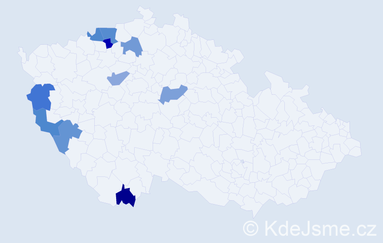 Jméno: 'Van Tri', počet výskytů 11 v celé ČR