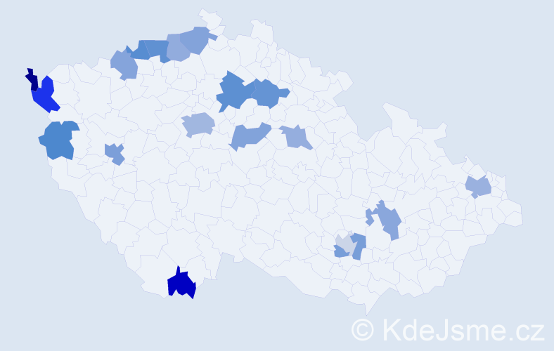 Jméno: 'Duc Long', počet výskytů 29 v celé ČR