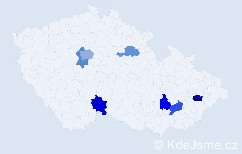 Jméno: 'Kryštof Adam', počet výskytů 9 v celé ČR