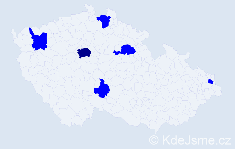 Jméno: 'Samson', počet výskytů 7 v celé ČR