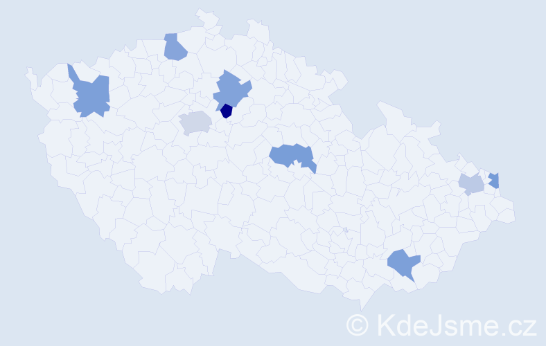 Jméno: 'Júlie', počet výskytů 10 v celé ČR