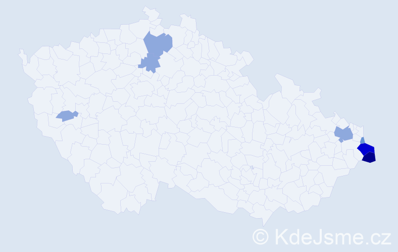 Jméno: 'Grzegorz', počet výskytů 22 v celé ČR
