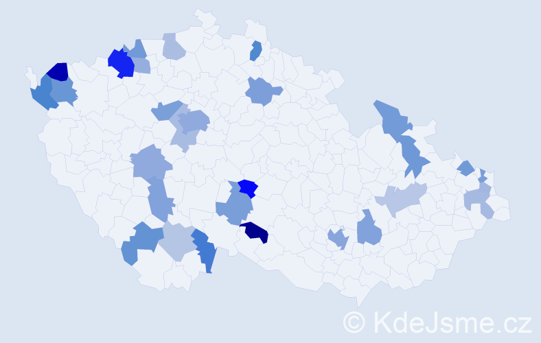 Jméno: 'Georg', počet výskytů 48 v celé ČR