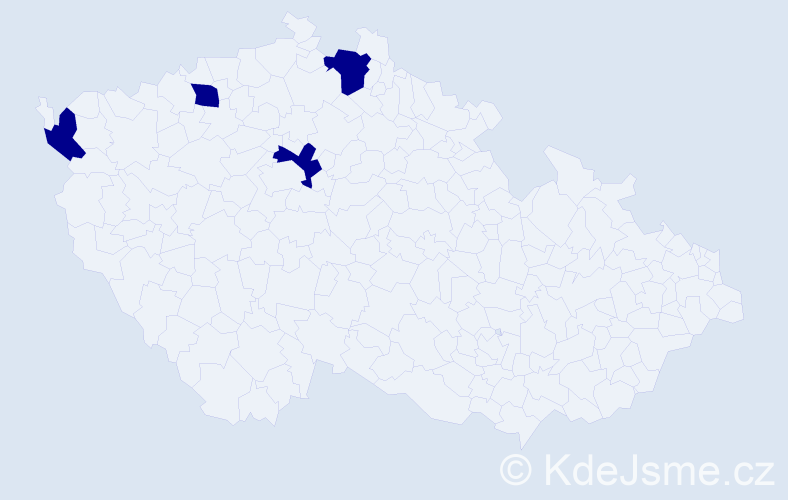 Jméno: 'Daniel Christian', počet výskytů 4 v celé ČR
