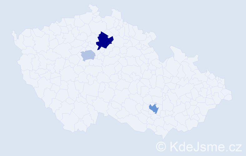 Jméno: 'Thais', počet výskytů 3 v celé ČR