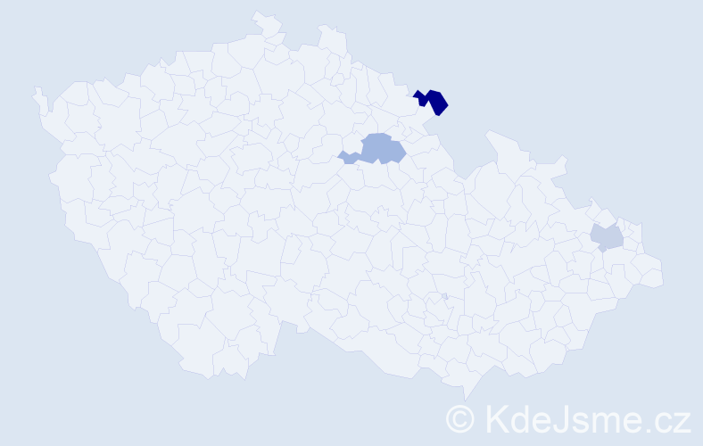 Jméno: 'Nikolas Rudolf', počet výskytů 3 v celé ČR