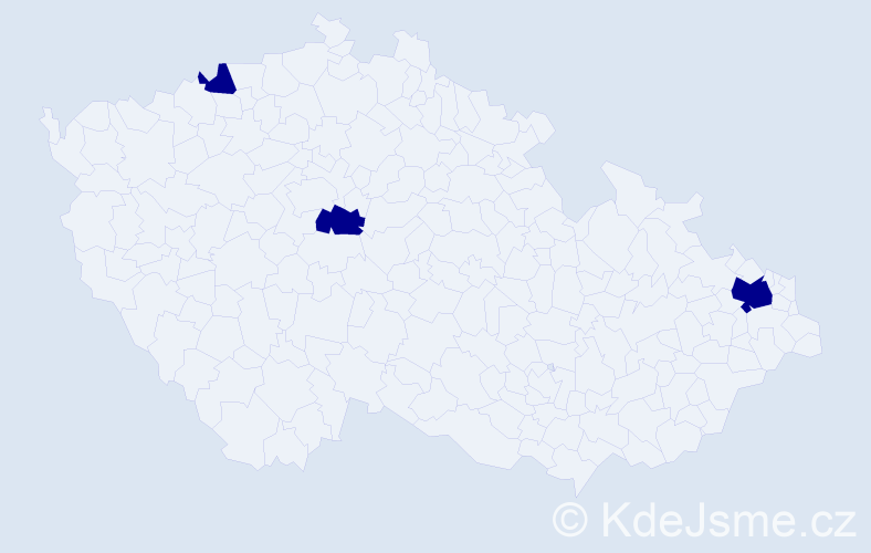 Jméno: 'Manh Tien', počet výskytů 3 v celé ČR