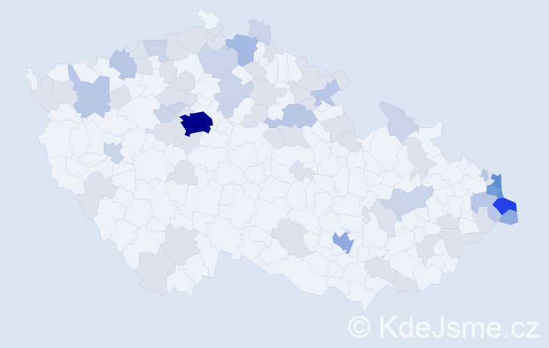 Jméno: 'Alina', počet výskytů 164 v celé ČR