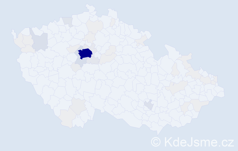 Jméno: 'Ksenia', počet výskytů 208 v celé ČR