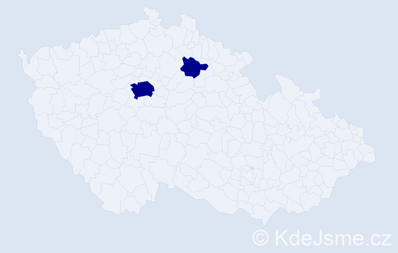 Jméno: 'The Nam', počet výskytů 2 v celé ČR