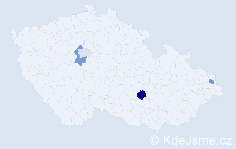 Jméno: 'Victoria Hana', počet výskytů 4 v celé ČR