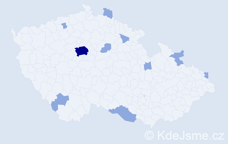 Jméno: 'Dušanka', počet výskytů 18 v celé ČR