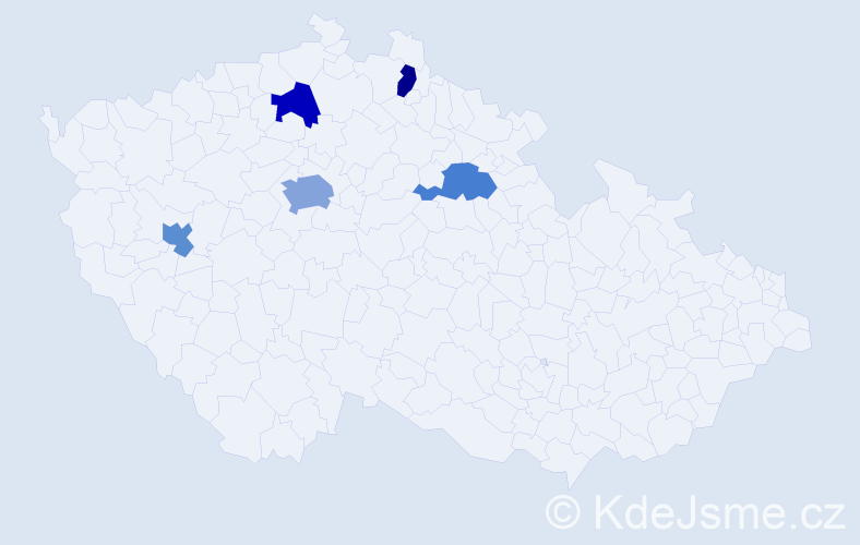 Jméno: 'Nazarij', počet výskytů 7 v celé ČR