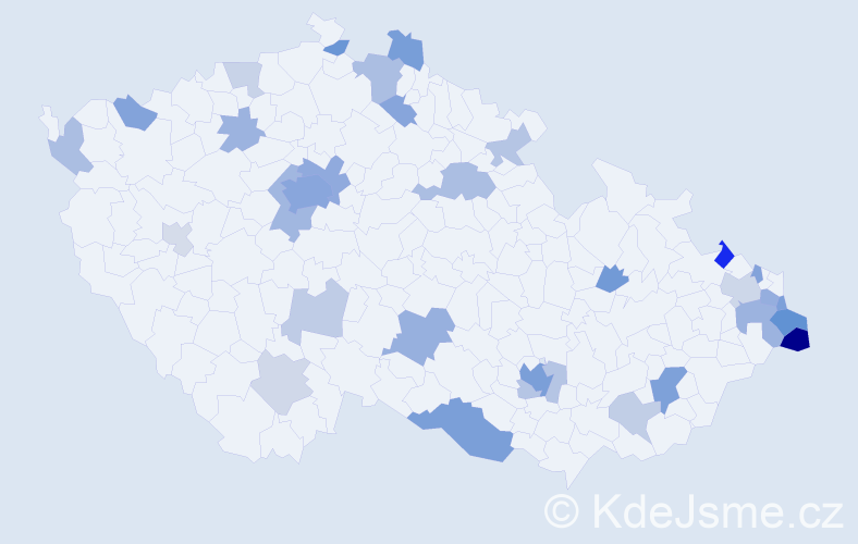 Jméno: 'Klara', počet výskytů 75 v celé ČR