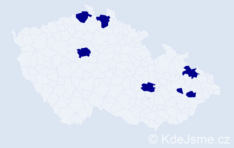 Jméno: 'Gaja', počet výskytů 7 v celé ČR