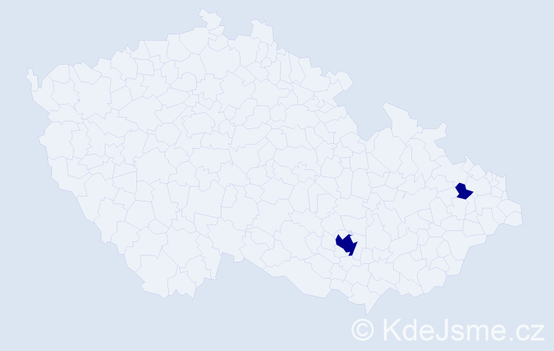 Jméno: 'Lucie René', počet výskytů 2 v celé ČR