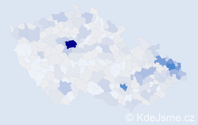 Jméno: 'Bruno', počet výskytů 1182 v celé ČR