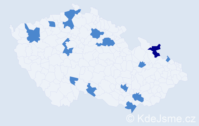 Jméno: 'Ondřej Josef', počet výskytů 18 v celé ČR