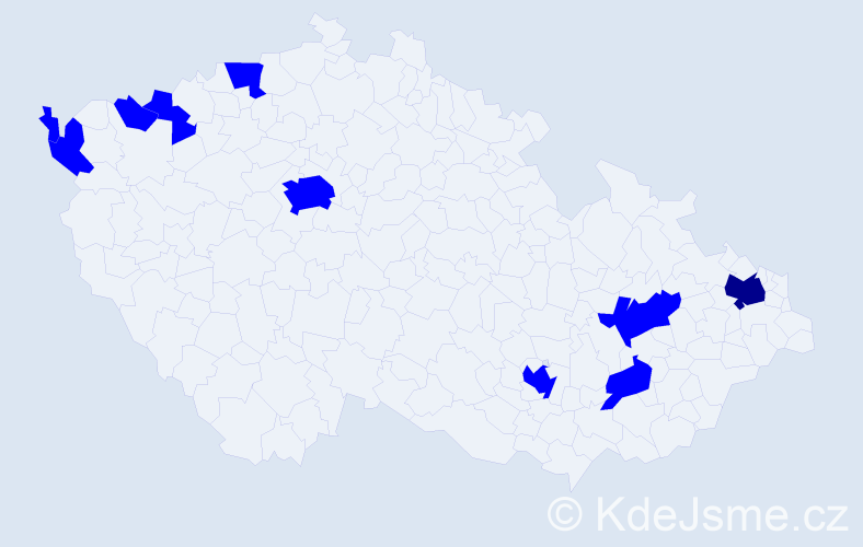Jméno: 'Duc Thien', počet výskytů 11 v celé ČR