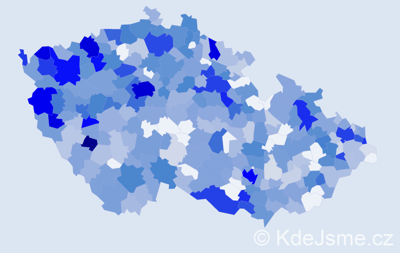 Jméno: 'Valentina', počet výskytů 1141 v celé ČR