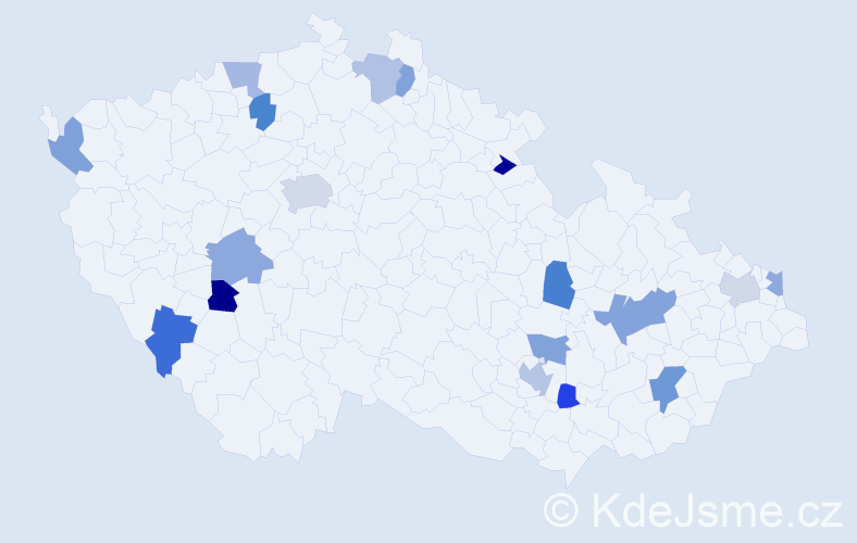 Jméno: 'Alexia', počet výskytů 23 v celé ČR