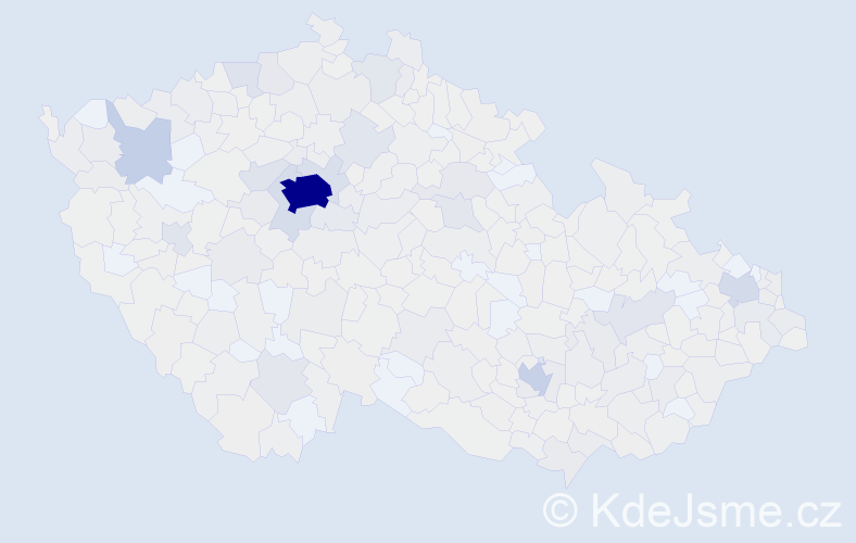 Jméno: 'Tatiana', počet výskytů 2166 v celé ČR