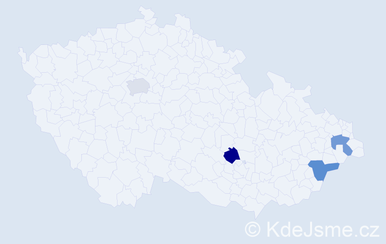 Jméno: 'Daren', počet výskytů 4 v celé ČR