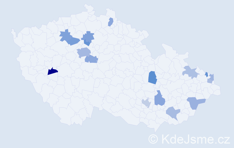 Jméno: 'Sofía', počet výskytů 26 v celé ČR