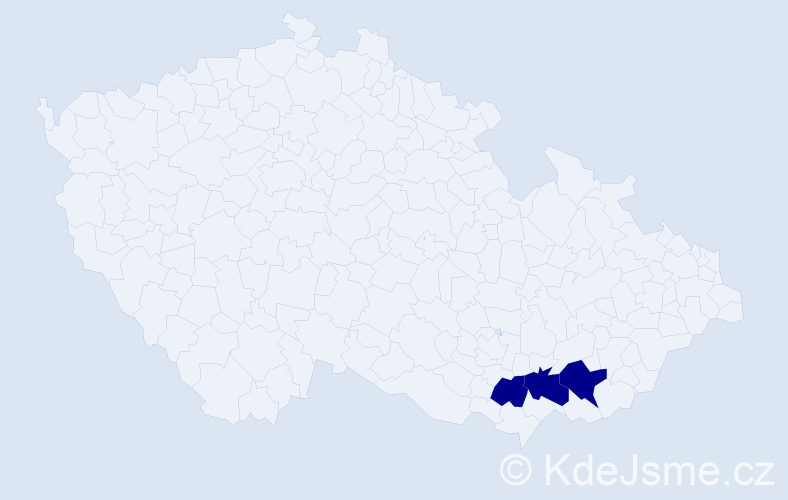Jméno: 'Vavřin', počet výskytů 3 v celé ČR