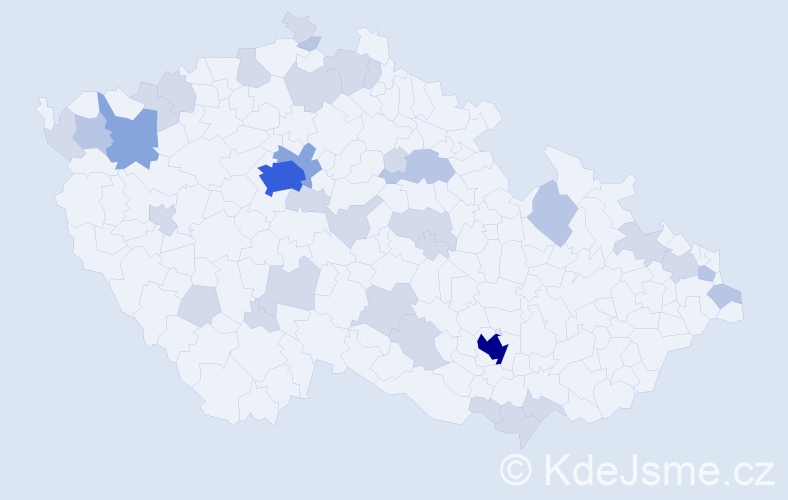 Jméno: 'Simone', počet výskytů 71 v celé ČR