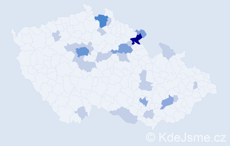 Jméno: 'Radoš', počet výskytů 48 v celé ČR