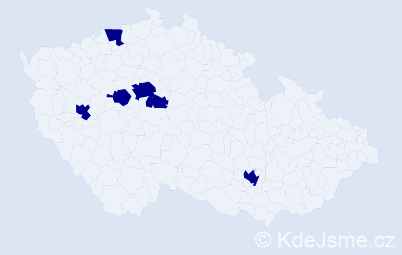 Jméno: 'Silvija', počet výskytů 6 v celé ČR