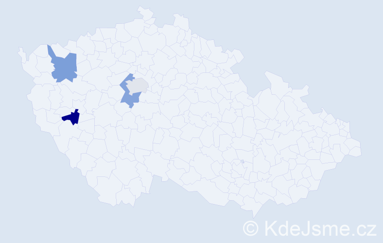 Jméno: 'Lyusya', počet výskytů 4 v celé ČR