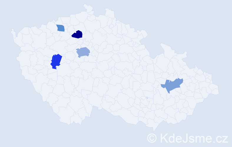 Jméno: 'Toman', počet výskytů 8 v celé ČR