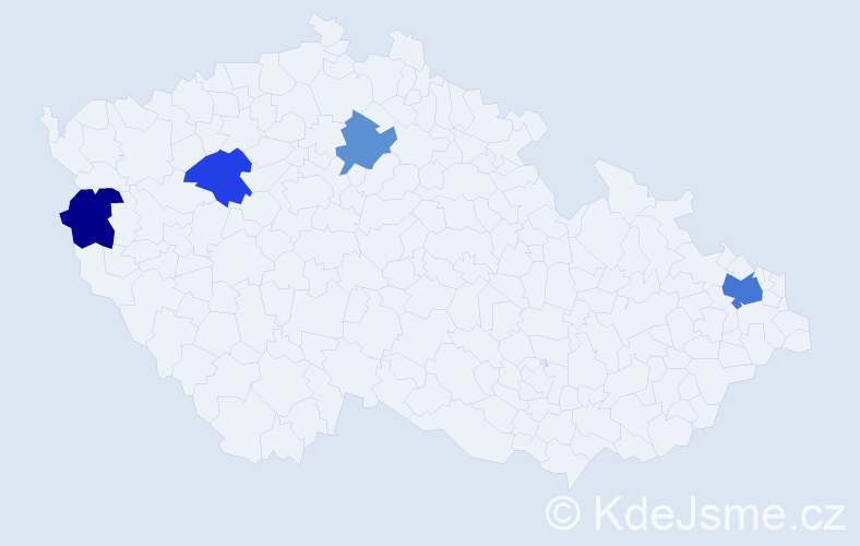 Jméno: 'Hong Thai', počet výskytů 6 v celé ČR