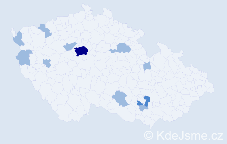 Jméno: 'Nestor', počet výskytů 15 v celé ČR