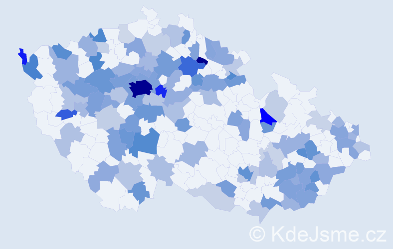 Jméno: 'Danica', počet výskytů 281 v celé ČR