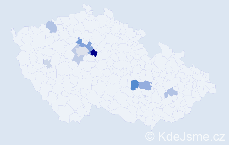 Jméno: 'Myron', počet výskytů 14 v celé ČR