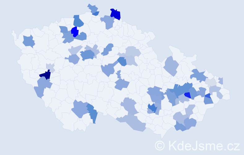 Jméno: 'Marcella', počet výskytů 93 v celé ČR