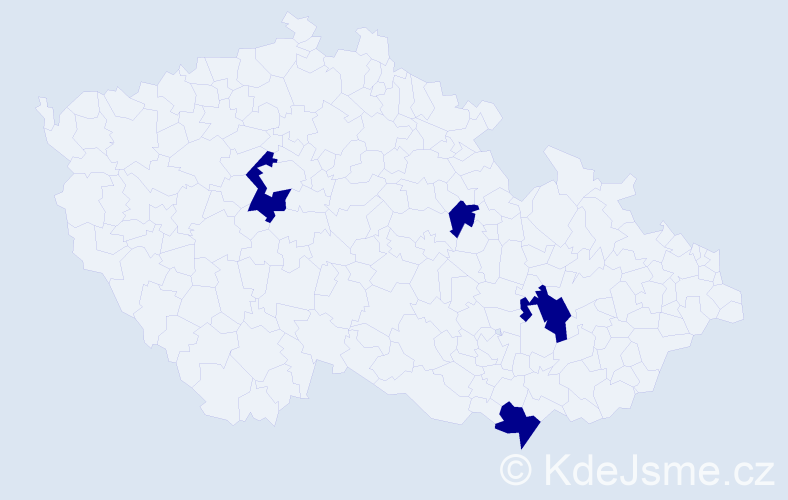 Jméno: 'Oliver Jacob', počet výskytů 4 v celé ČR