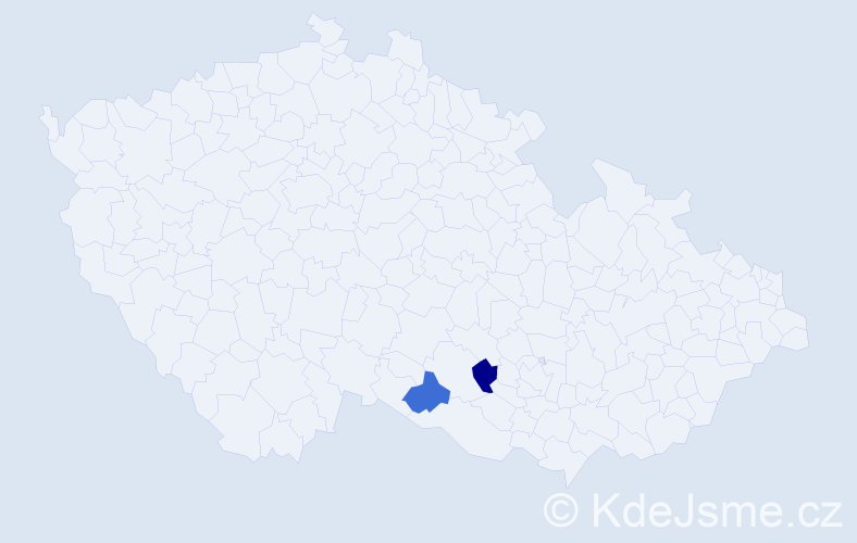 Jméno: 'Theodosij', počet výskytů 2 v celé ČR