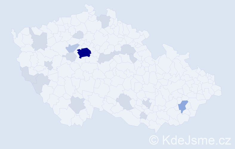 Jméno: 'Maia', počet výskytů 37 v celé ČR