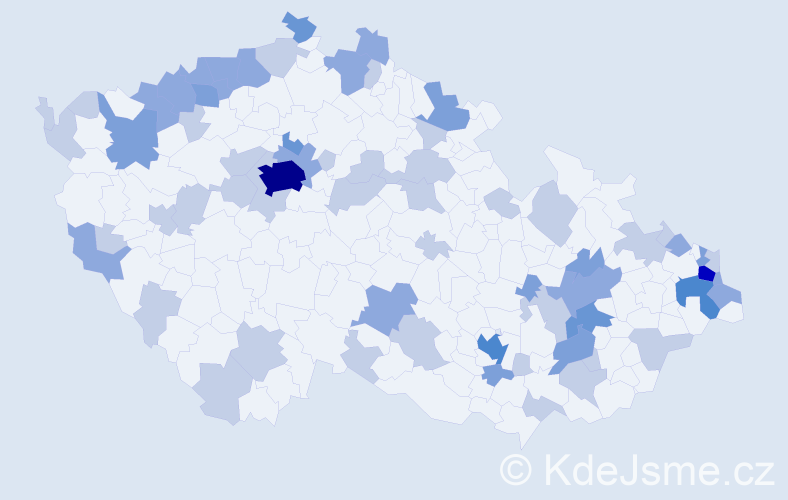 Jméno: 'Waldemar', počet výskytů 132 v celé ČR