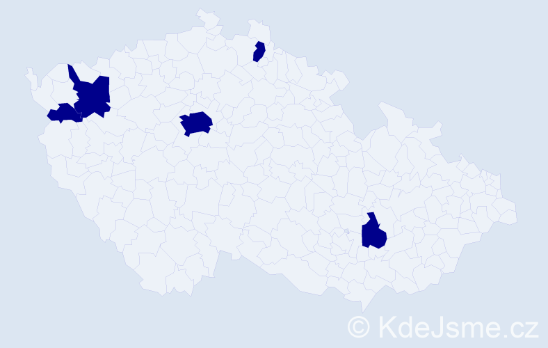 Jméno: 'Kryštof Petr', počet výskytů 5 v celé ČR