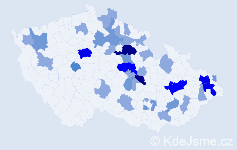 Jméno: 'Liboslav', počet výskytů 85 v celé ČR